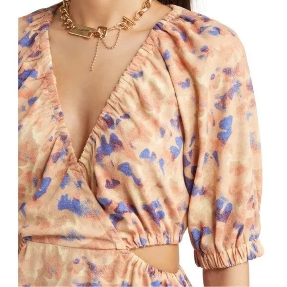 Open Edit Cutout Puff Sleeve Minidress - Picture 4 of 11